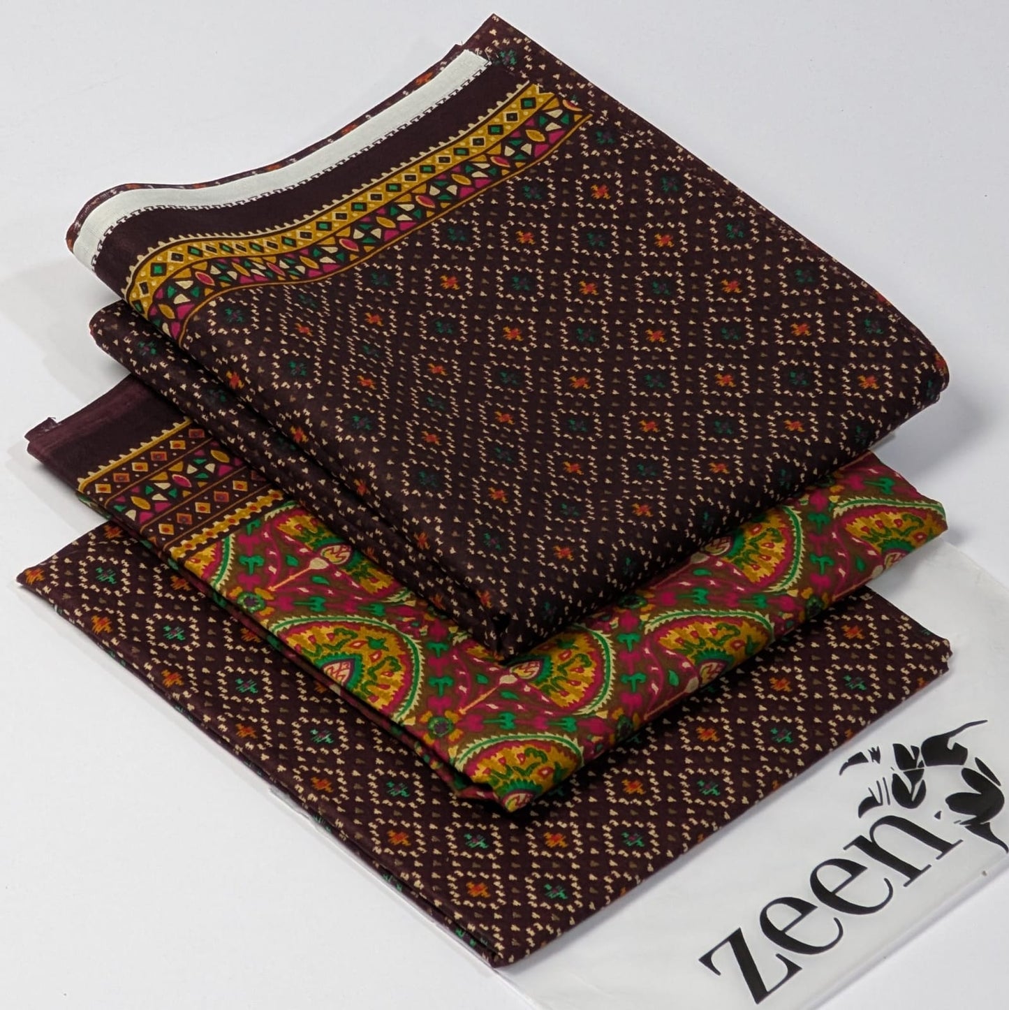 Zeen Printed Lawn Unstitched 3Piece D-113