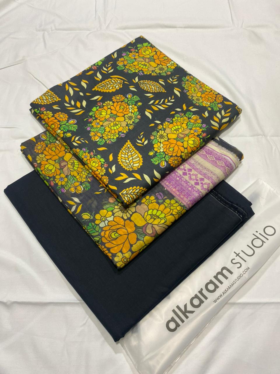 Alkaram studio Lawn Printed 3Piece D-36