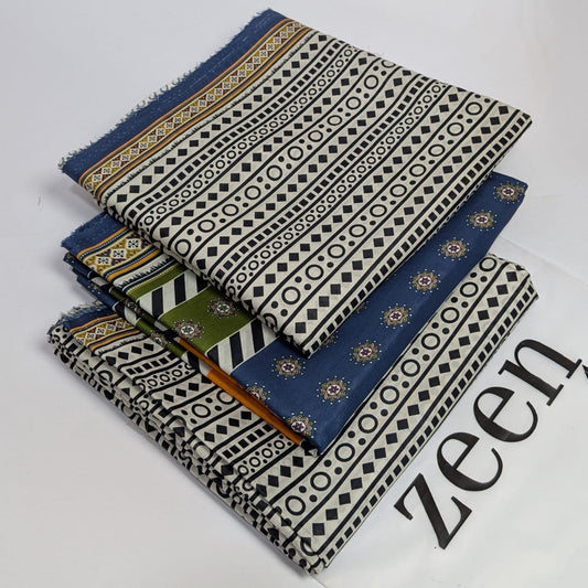 Zeen Printed Lawn Unstitched 3Piece D-198