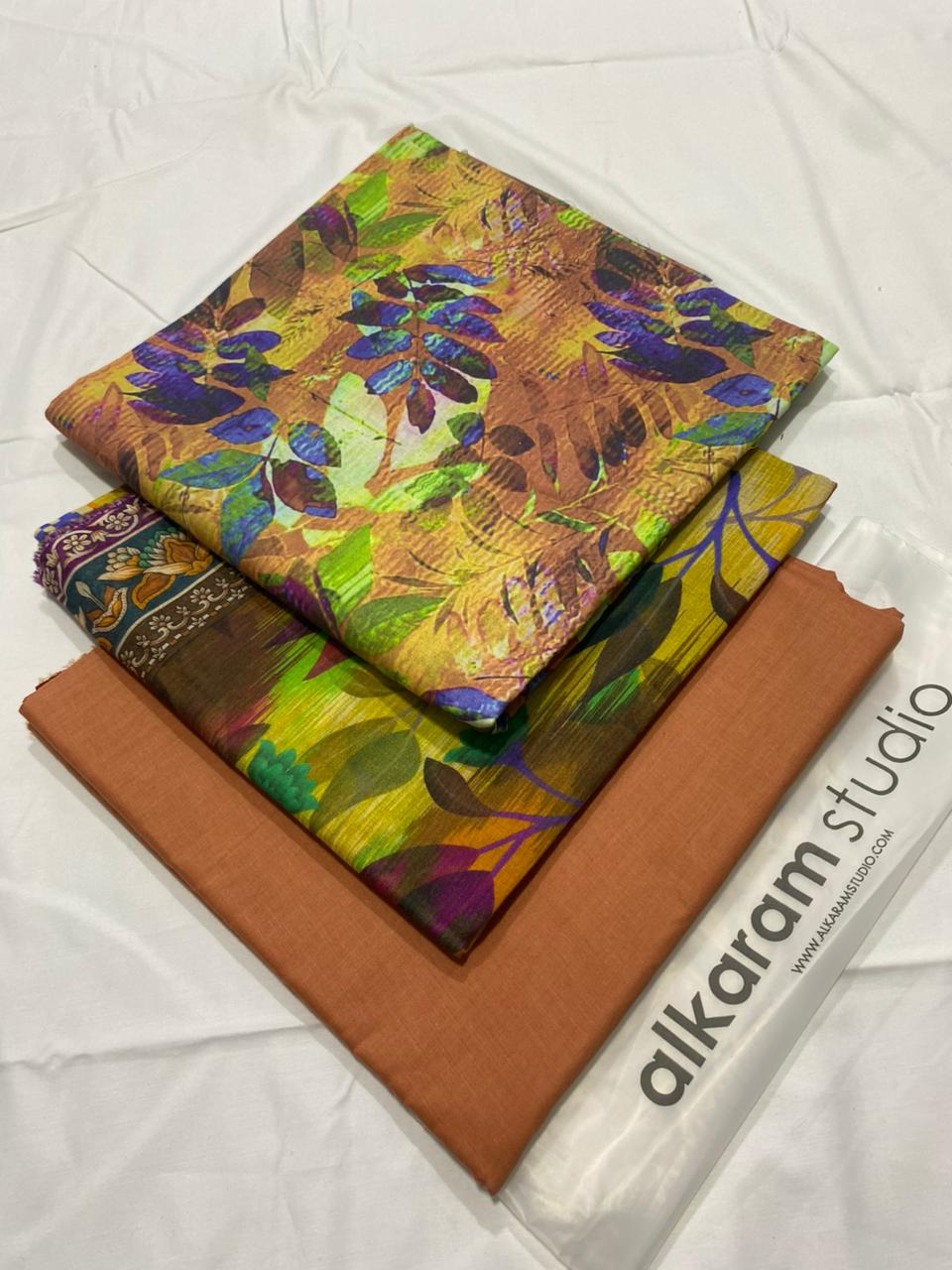 Alkaram studio Lawn Printed 3Piece D-42