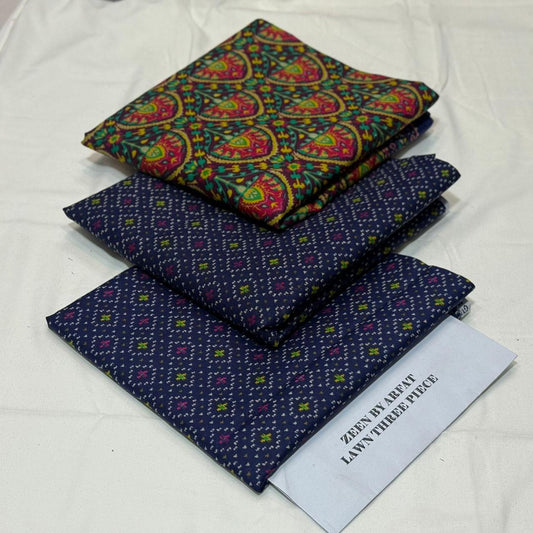 Zeen Printed Lawn Unstitched 3Piece D-0005