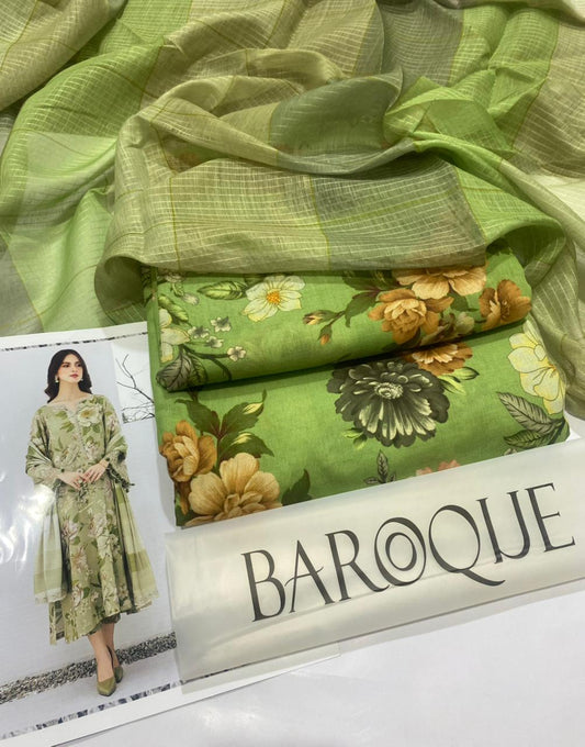 Baroque Summer Collection 2026 – Swiss Lawn 3PC Suit