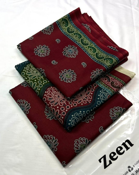 Zeen Printed Lawn Unstitched 3Piece D-006