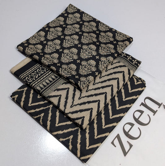 Zeen Printed Lawn Unstitched 3Piece D-0033