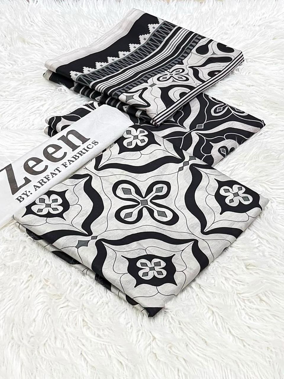 Zeen Printed Lawn Unstitched 3Piece D-0068