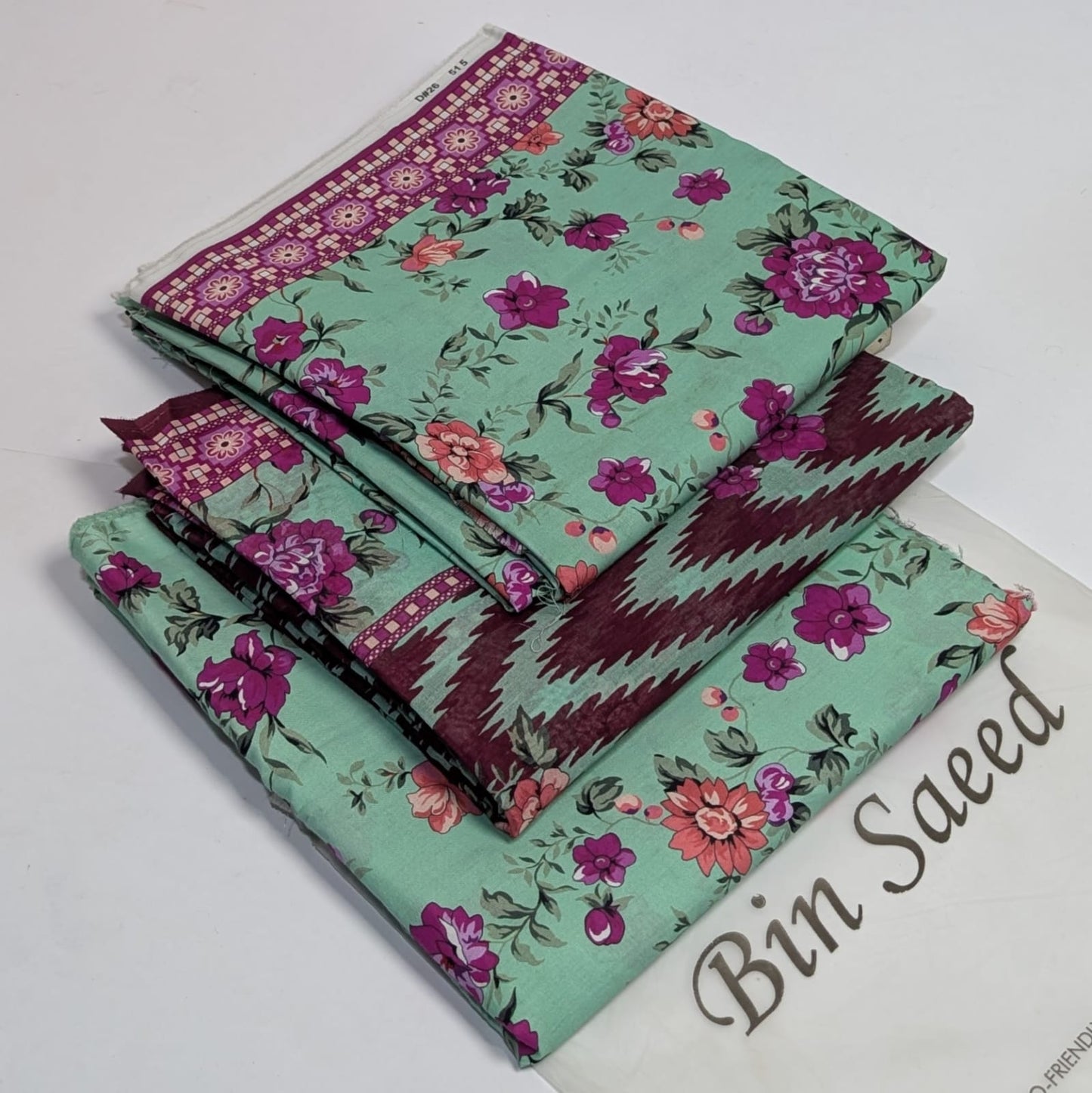 Bin Saeed  Lawn Printed 3Piece D-05