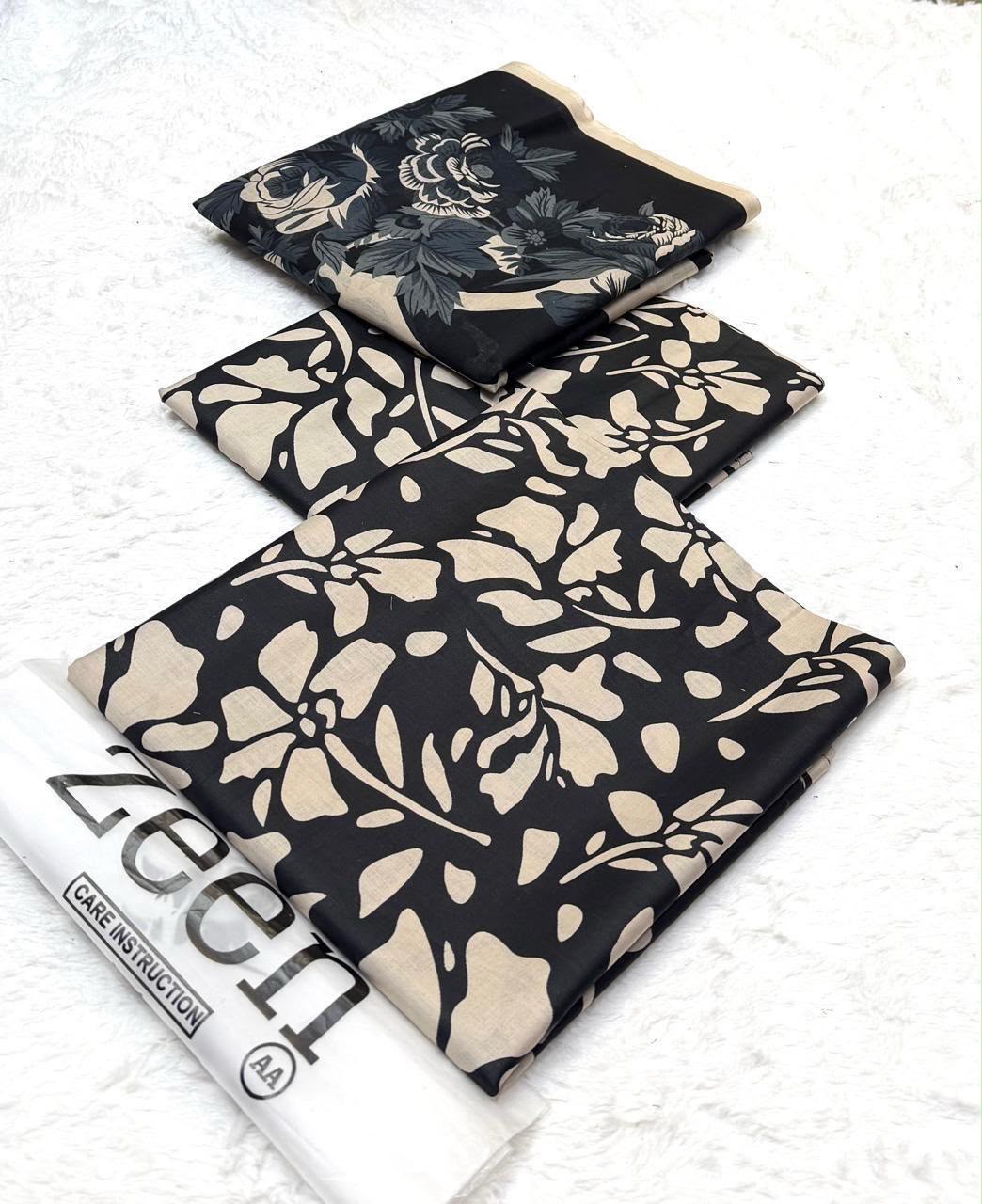 Zeen Printed Lawn Unstitched 3Piece D-0048