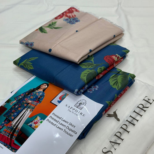 Sapphire Original Base Digital Print 3PC Suit