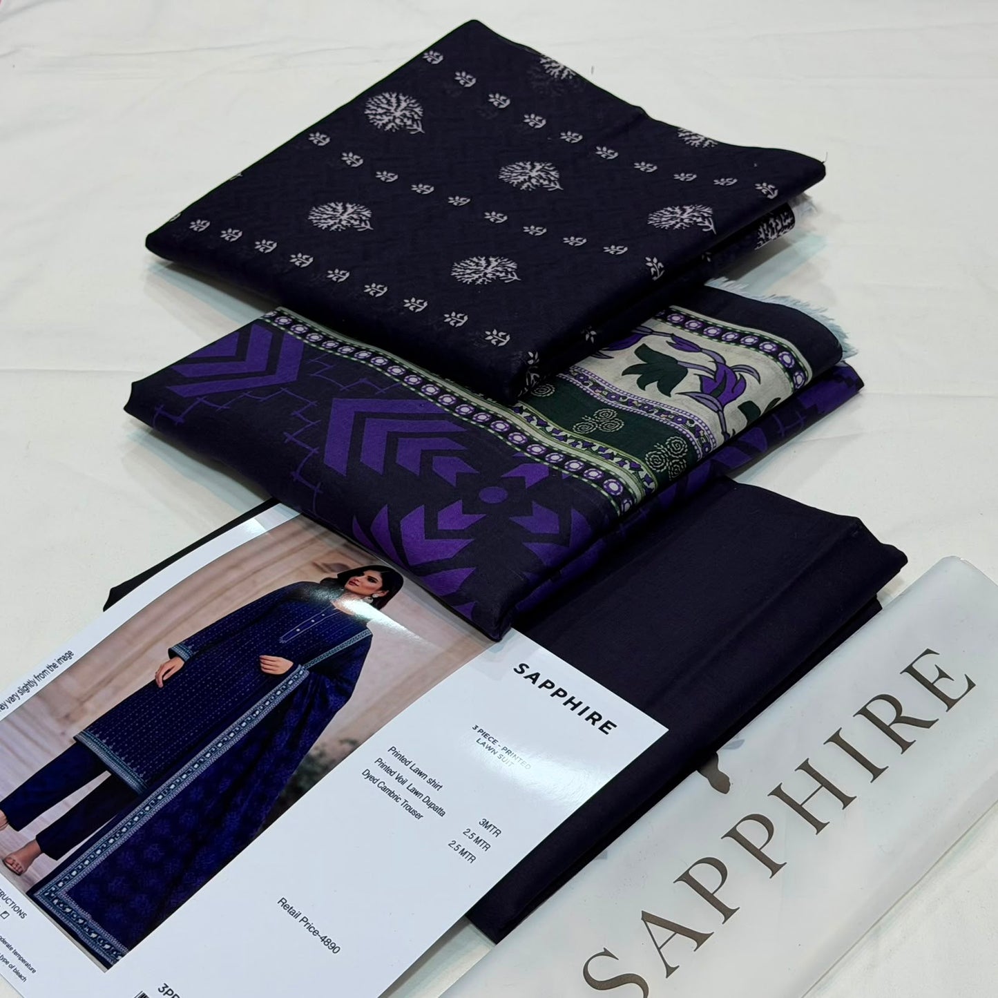 Sapphire Lawn Printed 3Piece D-08