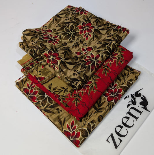 Zeen Printed Lawn Unstitched 3Piece D-158