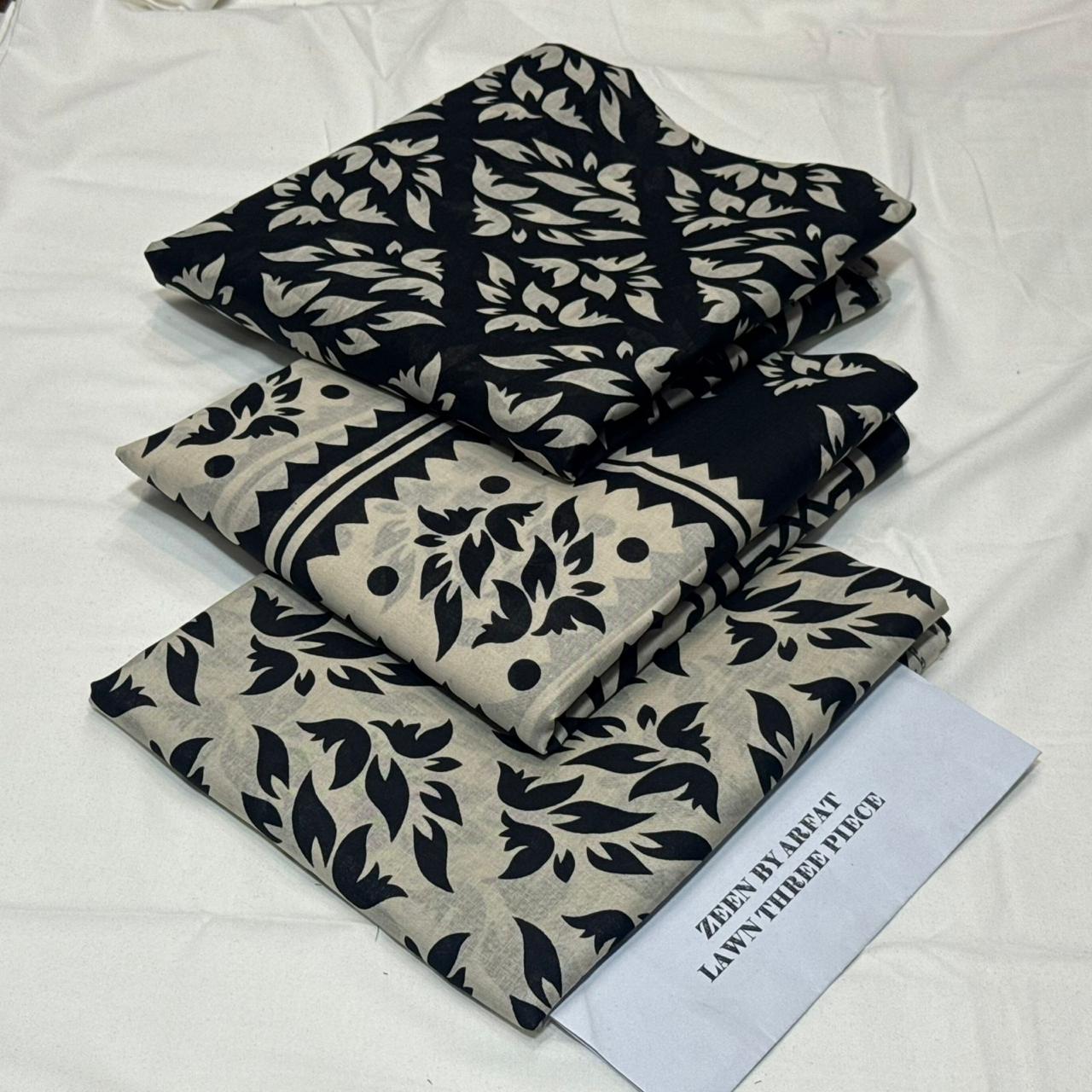 Zeen Printed Lawn Unstitched 3Piece D-51
