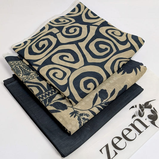 Zeen Printed Lawn Unstitched 3Piece D-182